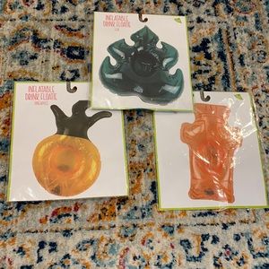 🖤$5 SALE NWT Tropical Inflatable Drink Pool Floaties